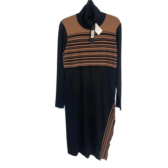 NWT TOCCIN Blake Striped Turtleneck Dress-sz XL - Picture 4 of 12